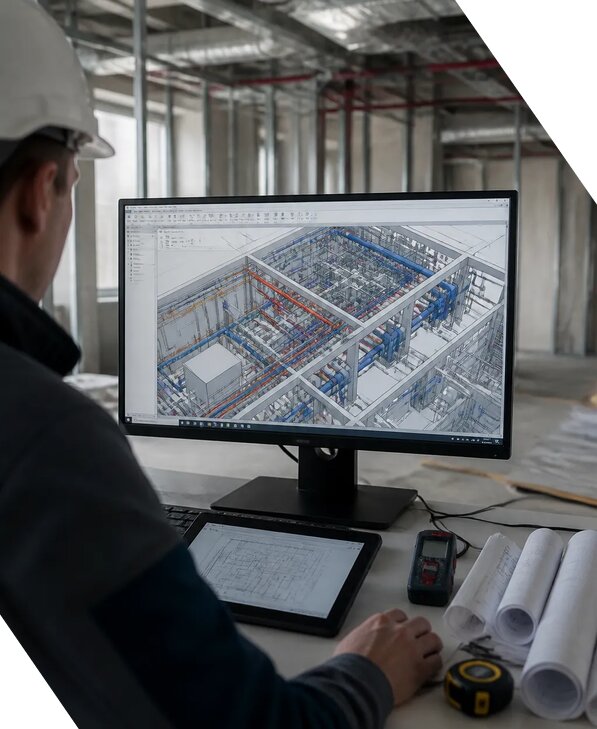 Создание BIM модели инженерных сетей для объектов в Глазове
